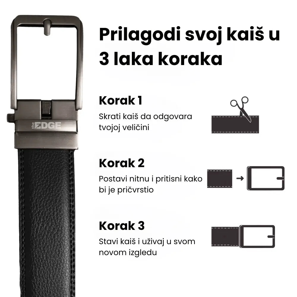 MUŠKI KOŽNI KAIŠ BEZ RUPA